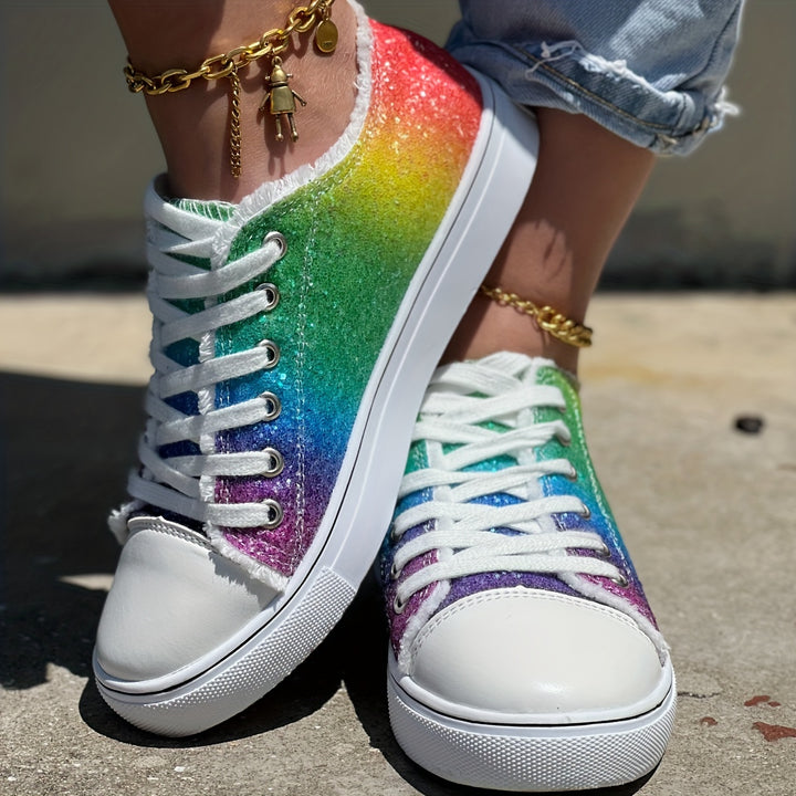 Riley | Sparkling Rainbow Sneakers