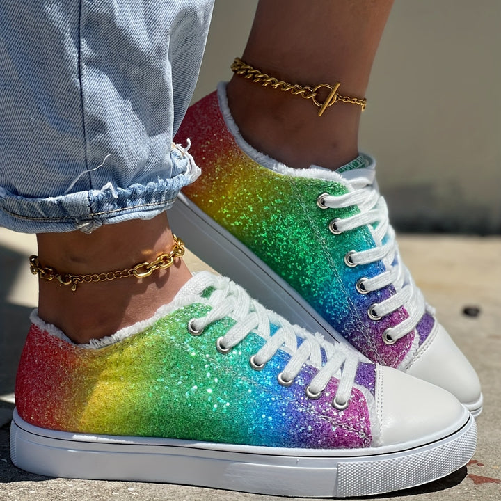Riley | Sparkling Rainbow Sneakers
