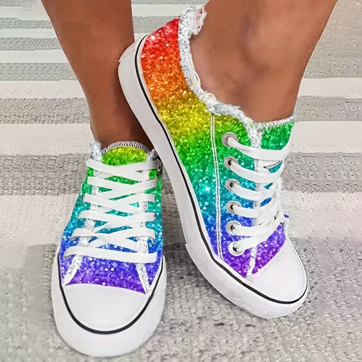 Riley | Sparkling Rainbow Sneakers