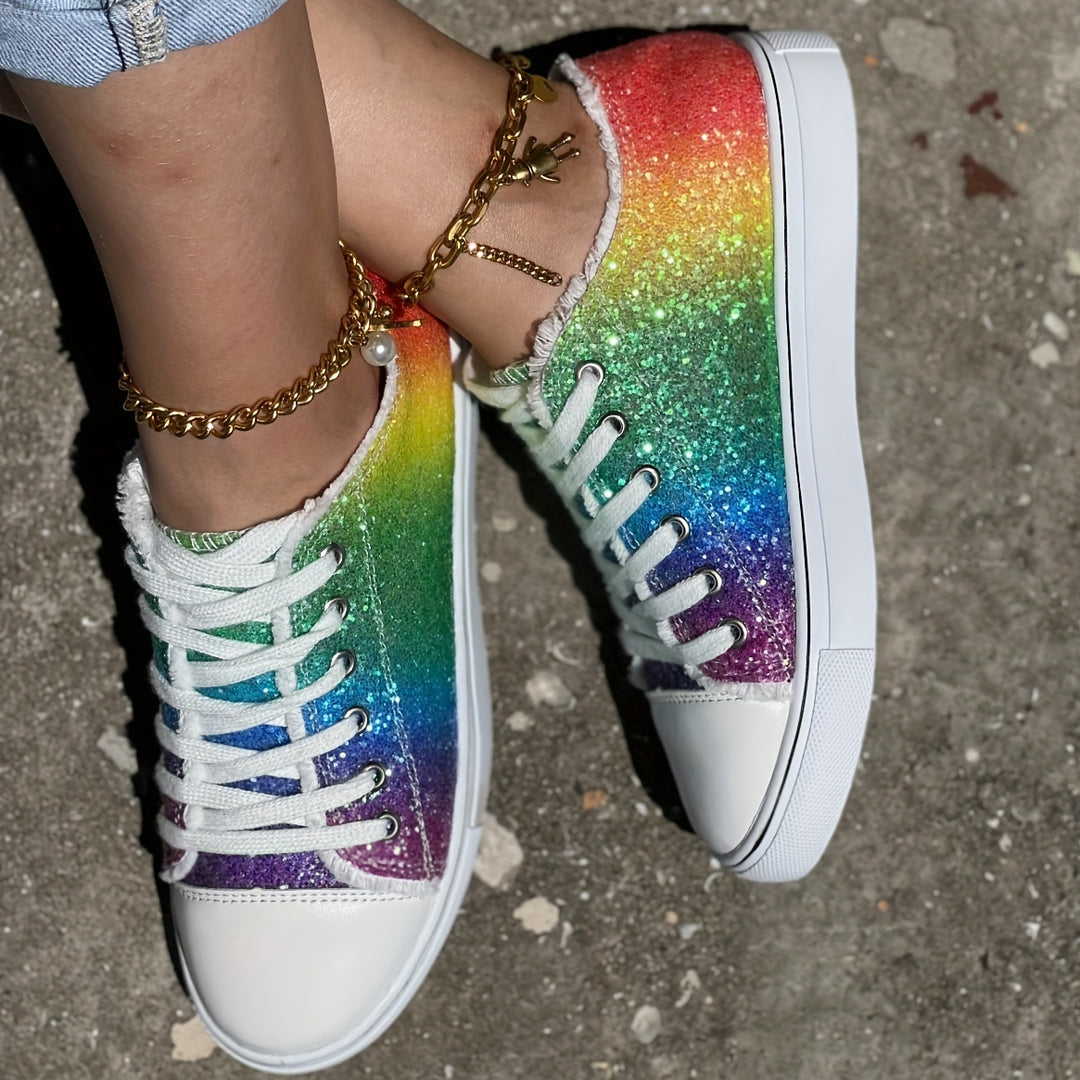 Riley | Sparkling Rainbow Sneakers
