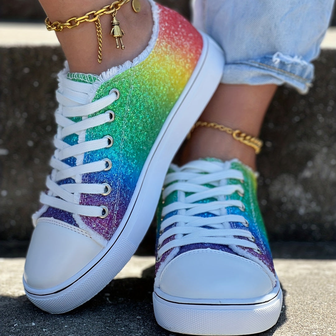 Riley | Sparkling Rainbow Sneakers