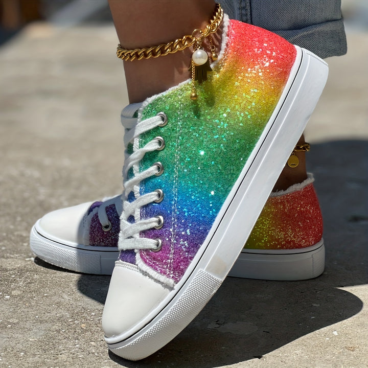 Riley | Sparkling Rainbow Sneakers